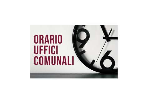 Orari di Sportello degli Uffici Protocollo e Finanziario